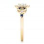 14k Yellow Gold 14k Yellow Gold Custom Diamond And Blue Sapphire Engagement Ring - Side View -  102382 - Thumbnail