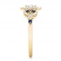 14k Yellow Gold 14k Yellow Gold Custom Diamond And Blue Sapphire Engagement Ring - Side View -  102382 - Thumbnail