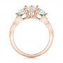 18k Rose Gold 18k Rose Gold Custom Diamond And Blue Topaz Engagement Ring - Front View -  102249 - Thumbnail