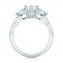  Platinum Platinum Custom Diamond And Blue Topaz Engagement Ring - Front View -  102249 - Thumbnail