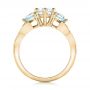 14k Yellow Gold 14k Yellow Gold Custom Diamond And Blue Topaz Engagement Ring - Front View -  102249 - Thumbnail