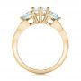 18k Yellow Gold 18k Yellow Gold Custom Diamond And Blue Topaz Engagement Ring - Front View -  102249 - Thumbnail