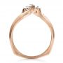 18k Rose Gold And 14K Gold 18k Rose Gold And 14K Gold Custom Diamond And Brushed Metal Engagement Ring - Front View -  100050 - Thumbnail