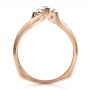 14k Rose Gold And Platinum 14k Rose Gold And Platinum Custom Diamond And Brushed Metal Engagement Ring - Front View -  100050 - Thumbnail