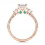 14k Rose Gold 14k Rose Gold Custom Diamond And Emerald Engagement Ring - Front View -  101438 - Thumbnail