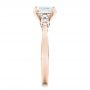 18k Rose Gold 18k Rose Gold Custom Diamond And Emerald Engagement Ring - Side View -  101438 - Thumbnail