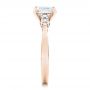 14k Rose Gold 14k Rose Gold Custom Diamond And Emerald Engagement Ring - Side View -  101438 - Thumbnail