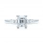  Platinum Platinum Custom Diamond And Emerald Engagement Ring - Top View -  101438 - Thumbnail