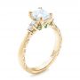 14k Yellow Gold 14k Yellow Gold Custom Diamond And Emerald Engagement Ring - Three-Quarter View -  101438 - Thumbnail