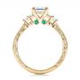 14k Yellow Gold 14k Yellow Gold Custom Diamond And Emerald Engagement Ring - Front View -  101438 - Thumbnail