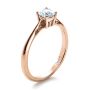 18k Rose Gold 18k Rose Gold Custom Diamond And Filigree Engagement Ring - Three-Quarter View -  1222 - Thumbnail