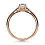 18k Rose Gold 18k Rose Gold Custom Diamond And Filigree Engagement Ring - Front View -  1222 - Thumbnail