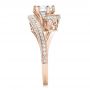 14k Rose Gold 14k Rose Gold Custom Diamond And Filigree Engagement Ring - Side View -  100129 - Thumbnail