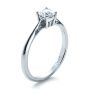 18k White Gold 18k White Gold Custom Diamond And Filigree Engagement Ring - Three-Quarter View -  1222 - Thumbnail