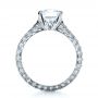 14k White Gold 14k White Gold Custom Diamond And Filigree Engagement Ring - Front View -  1290 - Thumbnail