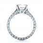 18k White Gold Custom Diamond And Filigree Engagement Ring - Front View -  1290 - Thumbnail