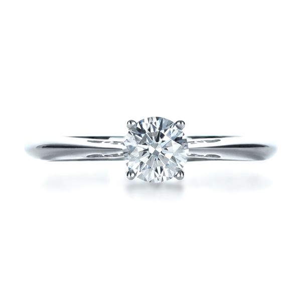  Platinum Platinum Custom Diamond And Filigree Engagement Ring - Top View -  1222