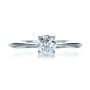  Platinum Platinum Custom Diamond And Filigree Engagement Ring - Top View -  1222 - Thumbnail