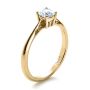 14k Yellow Gold 14k Yellow Gold Custom Diamond And Filigree Engagement Ring - Three-Quarter View -  1222 - Thumbnail