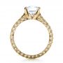 14k Yellow Gold 14k Yellow Gold Custom Diamond And Filigree Engagement Ring - Front View -  1290 - Thumbnail