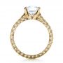14k Yellow Gold 14k Yellow Gold Custom Diamond And Filigree Engagement Ring - Front View -  1290 - Thumbnail