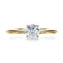 14k Yellow Gold 14k Yellow Gold Custom Diamond And Filigree Engagement Ring - Top View -  1222 - Thumbnail