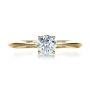 18k Yellow Gold 18k Yellow Gold Custom Diamond And Filigree Engagement Ring - Top View -  1222 - Thumbnail