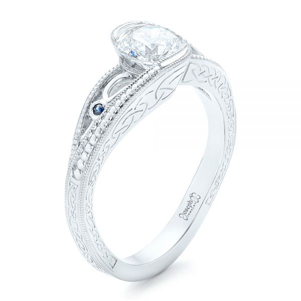 Custom Diamond and Hand Engraved Engagement Ring - reference design