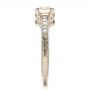 14k White Gold Custom Diamond And Hand Engraved Engagement Ring - Side View -  100836 - Thumbnail
