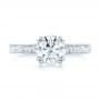  Platinum And Platinum Platinum And Platinum Custom Diamond And Hand Engraved Engagement Ring - Top View -  102445 - Thumbnail