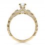 18k Yellow Gold 18k Yellow Gold Custom Diamond And Hand Engraved Engagement Ring - Front View -  100054 - Thumbnail