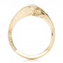 14k Yellow Gold 14k Yellow Gold Custom Diamond And Hand Engraved Engagement Ring - Front View -  102458 - Thumbnail