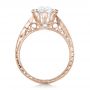 14k Rose Gold 14k Rose Gold Custom Diamond And Peridot Engagement Ring - Front View -  102137 - Thumbnail