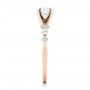 18k Rose Gold 18k Rose Gold Custom Diamond And Peridot Engagement Ring - Side View -  101237 - Thumbnail