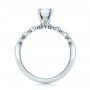 18k White Gold 18k White Gold Custom Diamond And Peridot Engagement Ring - Front View -  101237 - Thumbnail