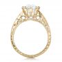 14k Yellow Gold 14k Yellow Gold Custom Diamond And Peridot Engagement Ring - Front View -  102137 - Thumbnail
