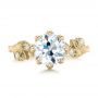 14k Yellow Gold 14k Yellow Gold Custom Diamond And Peridot Engagement Ring - Top View -  102137 - Thumbnail