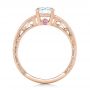 14k Rose Gold 14k Rose Gold Custom Diamond And Pink Sapphire Engagement Ring - Front View -  102355 - Thumbnail