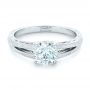  Platinum Custom Diamond And Pink Sapphire Engagement Ring - Flat View -  102355 - Thumbnail