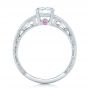 14k White Gold 14k White Gold Custom Diamond And Pink Sapphire Engagement Ring - Front View -  102355 - Thumbnail