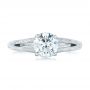  Platinum Custom Diamond And Pink Sapphire Engagement Ring - Top View -  102355 - Thumbnail