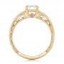 14k Yellow Gold 14k Yellow Gold Custom Diamond And Pink Sapphire Engagement Ring - Front View -  102355 - Thumbnail