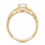 14k Yellow Gold 14k Yellow Gold Custom Diamond And Pink Sapphire Engagement Ring - Front View -  102355 - Thumbnail