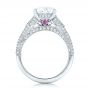  Platinum Platinum Custom Diamond And Pink Tourmaline Engagement Ring - Front View -  102324 - Thumbnail