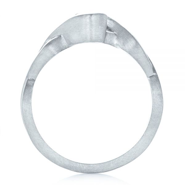  Platinum Platinum Custom Diamond And Purple Sapphire Engagement Ring - Front View -  102472