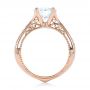 14k Rose Gold Custom Diamond Engagement Ring - Front View -  102777 - Thumbnail
