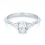 18k White Gold 18k White Gold Custom Diamond Engagement Ring - Flat View -  102352 - Thumbnail