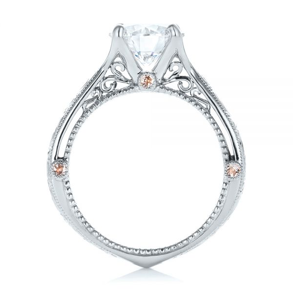 Platinum Platinum Custom Diamond Engagement Ring - Front View - 102777