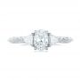 14k White Gold 14k White Gold Custom Diamond Engagement Ring - Top View -  102352 - Thumbnail
