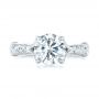 18k White Gold 18k White Gold Custom Diamond Engagement Ring - Top View -  102777 - Thumbnail